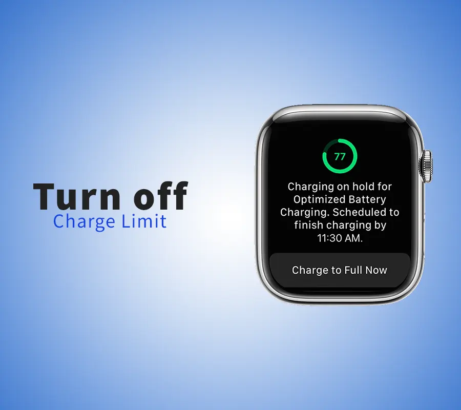 optimized charge limit setting in Apple watch