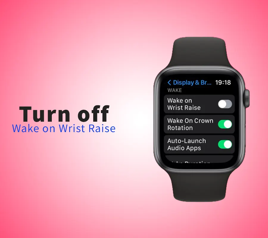 wake on wrist raise setting in Apple Watch